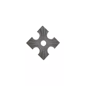  Díszrozetta (gerendaalátét) 70x70x4 mm furat-átmérő 17 mm fekete porszórt acél
