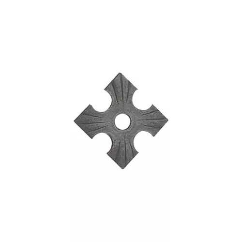 Díszrozetta (gerendaalátét) 70x70x4 mm furat-átmérő 17 mm fekete porszórt acél