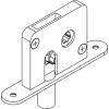 HAWA Centerfold/Variofold 80/H zár csap csavarokkal 13 mm acél horganyzott