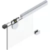 SOLIDO 100 üveg tolóajtó vasalat pontrögz. 8 - 1076 mm ezüst eloxált vezető