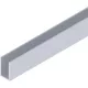 SOLIDO 100/HELM 140/GT-S 150 U-előlap méretre vágva L=6000 mm eloxált ezüst