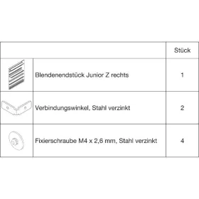   HAWA Junior 100/Z takarósapka szett klipes előlaphoz 59mm jobbos ezüst (30142)