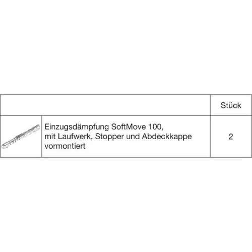 HAWA Junior 100 futóműszett 2 SoftMove (30150)