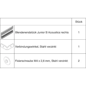   HAWA Junior 100/B Acoustics takarósapka szett klipes előlaphoz 95mm jobbos ezüst