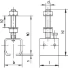 Rögzítőhüvelyek HELM 404 acél sárgára passzivált