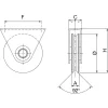IBFM tolókapu görgő csapággyal 386 ? 80mm acél horganyzott