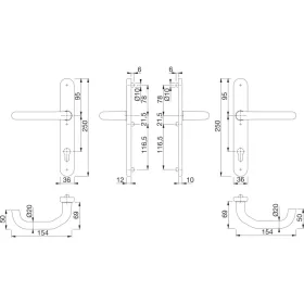   HOPPE PARIS biztonsági kilincsgarnitúra PZ92 67-72 mm ezüst