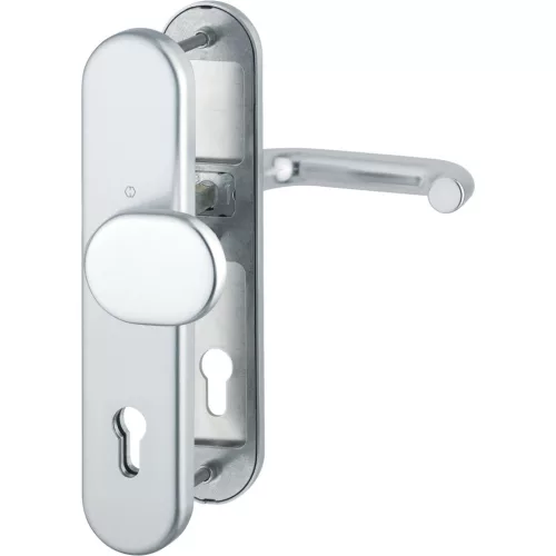 HOPPE PARIS biztonsági gomb/kilincs garnitúra PZ92 77-82 mm ezüst