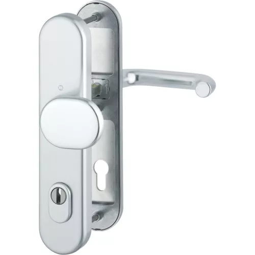 HOPPE PARIS biztonsági gomb/kilincs garnitúra PZ92 77-82 mm ezüst