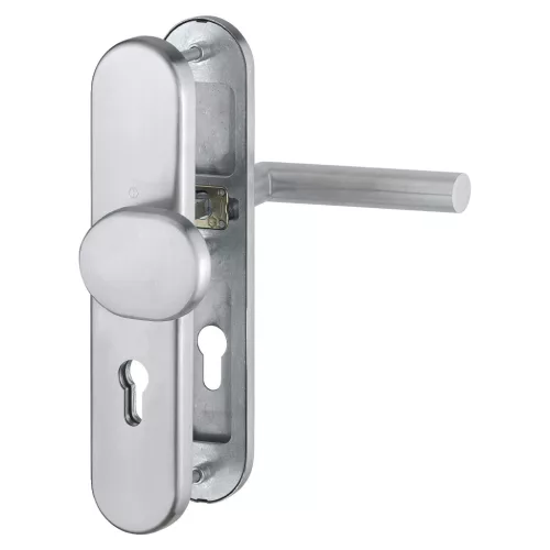 HOPPE AMSTERDAM biztonsági gomb/kilincs garnitúra PZ92 67-72 mm rozsdamentes