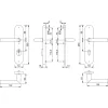 HOPPE STOCKHOLM biztonsági kilincsgarnitúra PZ88 62-72 mm rozsdamentes