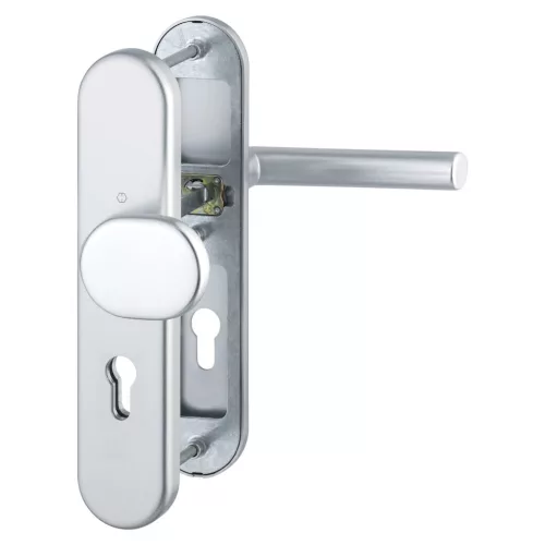 HOPPE AMSTERDAM biztonsági gomb/kilincs garnitúra PZ72 37-47 mm ezüst