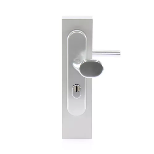 HOPPE AMSTERDAM biztonsági gomb/kilincs garnitúra PZ72 37-47 mm ezüst