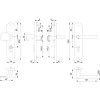 HOPPE AMSTERDAM biztonsági gomb/kilincs garnitúra PZ72 37-47 mm ezüst