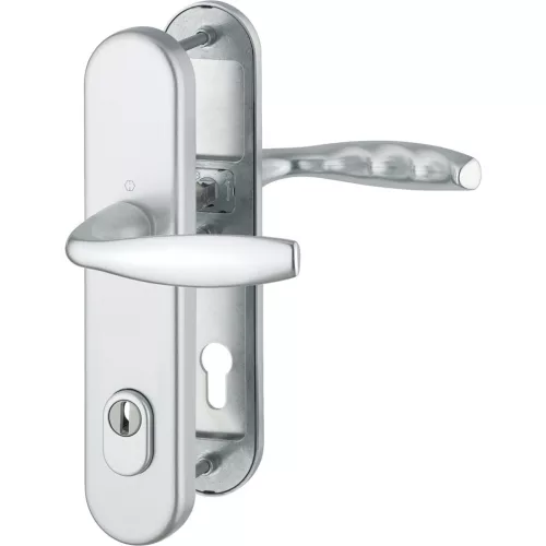 HOPPE NEW YORK biztonsági kilincsgarnitúra PZ88 67-72 mm ezüst