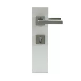   AUSTIN rozettás PZ kilincsgarnitúra, alumínium nemesacél hatású