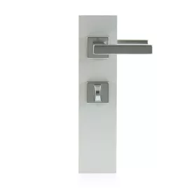   AUSTIN rozettás WC kilincsgarnitúra, alumínium nemesacél hatású