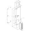 Harmonikakapu rúd retesz löket 45 240 x 70 x 23 mm jobbos horganyzott acél
