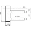 ajtópánt tokrész V4400 WF 485 mm nikkelezett acél