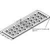 Fa szellőzőrács eltolt lyukasztással hossz 1000mm szélesség 80mm nyers tölgy