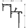 Szellőzőrács mm 1000 x 100 mm alumínium fehér bevonatos