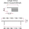 Szellőzőrács lamellák 2000 x 150 mm természetes eloxált alumíniumból
