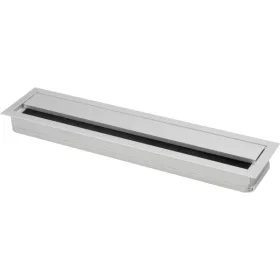   Kábelátvezető szögletes porvédő kefével 350x70x25 mm alumínium eloxált