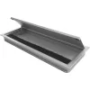 Kábelátvezető porvédő kefével/nyitásrásegítővel 280x120x25 mm alu