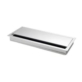   Kábelátvezető szögletes porvédő kefével 300x120x25 mm alumínium eloxált