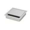 Kábelátvezető szögletes porvédő kefével 70x70x25 mm alumínium eloxált
