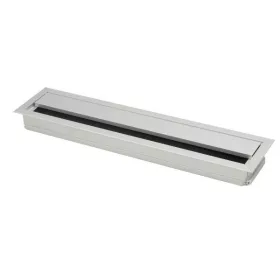  Kábelátvezető szögletes porvédő kefével 200x70x25 mm alumínium eloxált