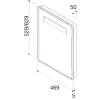 Ronda balos szekrényajtó AX57LS 442x602 mm rozsdamentes
