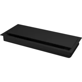   Kábelátvezető szögletes porvédő kefével 280x120x25mm alu fekete RAL 9005