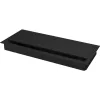 Kábelátvezető szögletes porvédő kefével 280x120x25mm alu fekete RAL 9005