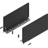 Kábelátvezető szögletes porvédő kefével 280x120x25mm alu fekete RAL 9005