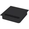 Szögletes kábelátvezetés porvédő kefével 70x70x25mm alumínium fekete RAL 9005