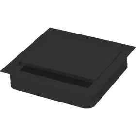   Szögletes kábelátvezetés porvédő kefével 70x70x25mm alumínium fekete RAL 9005
