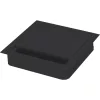 Szögletes kábelátvezetés porvédő kefével 70x70x25mm alumínium fekete RAL 9005