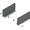 Szögletes kábelátvezetés porvédő kefével 70x70x25mm alumínium fekete RAL 9005