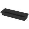 Szögletes kábelátvezetés porvédő kefével 120x70x25mm alumínium fekete RAL 9005