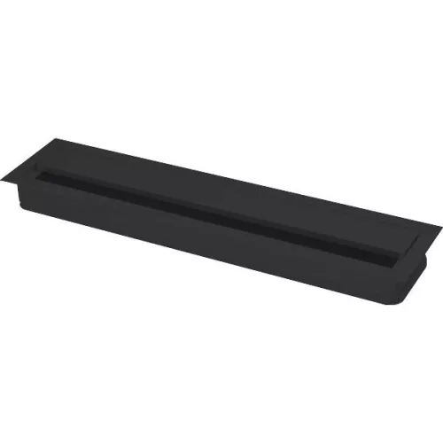 Szögletes kábelátvezetés porvédő kefével 350x70x25mm alumínium fekete RAL 9005