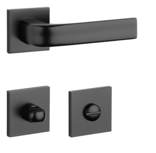 STILE JENA Négyzetrozettás Q SLIM 7MM BLACK - Fekete WC