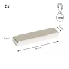 Neodímium tömbmágnes 40x10x5mm tapadás 18kg 2 db