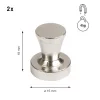 Neodímium kúpos erőmágnes átmérő 15 mm maximális teherbírás 4 kg 2 db.