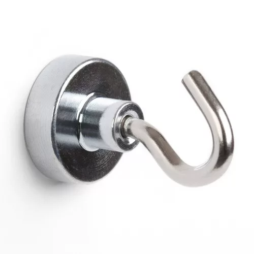 Neodímium erőmágnes kampóval átmérő 20 mm maximális teherbírás 11 kg