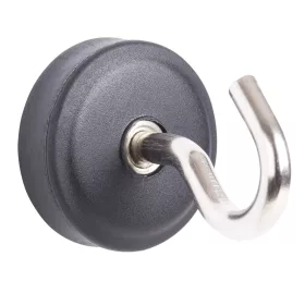   Gumírozott neodímium mágnes átmérője 22 mm kampóval teherbírása 35 kg