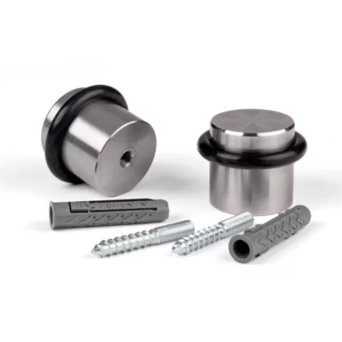 Ajtóütköző átmérő 38x30mm csavarozható rozsdamentes acél 2 db.