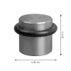 Ajtóütköző átmérő 38x30mm csavarozható rozsdamentes acél 2 db.