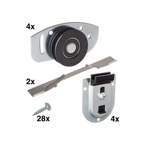 WS 65 szerelőkészlet 2 tolóajtóhoz teherbírás 70 kg