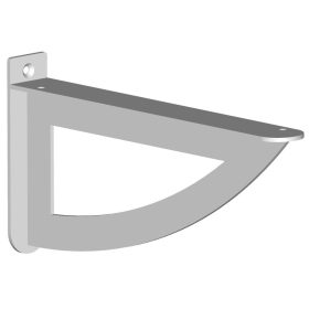 Lucy konzol 120x230mm teherbírás 30 kg fehér alumínium